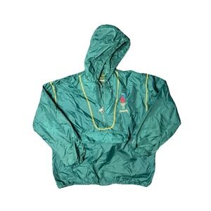 Vtg  Atlanta 1996 Olympic Starter Pullover Windbreaker Hoodie Jacket L Green